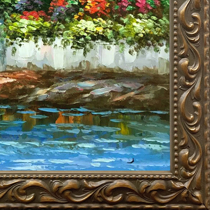 «Italy at Dusk» par John William Waterhouse, reproduction d'art sur toile, H 26 po x l 30 po x P 2 po, Doré élégant