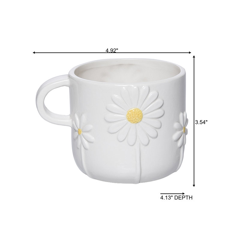 Grande tasse à café en céramique Daisy