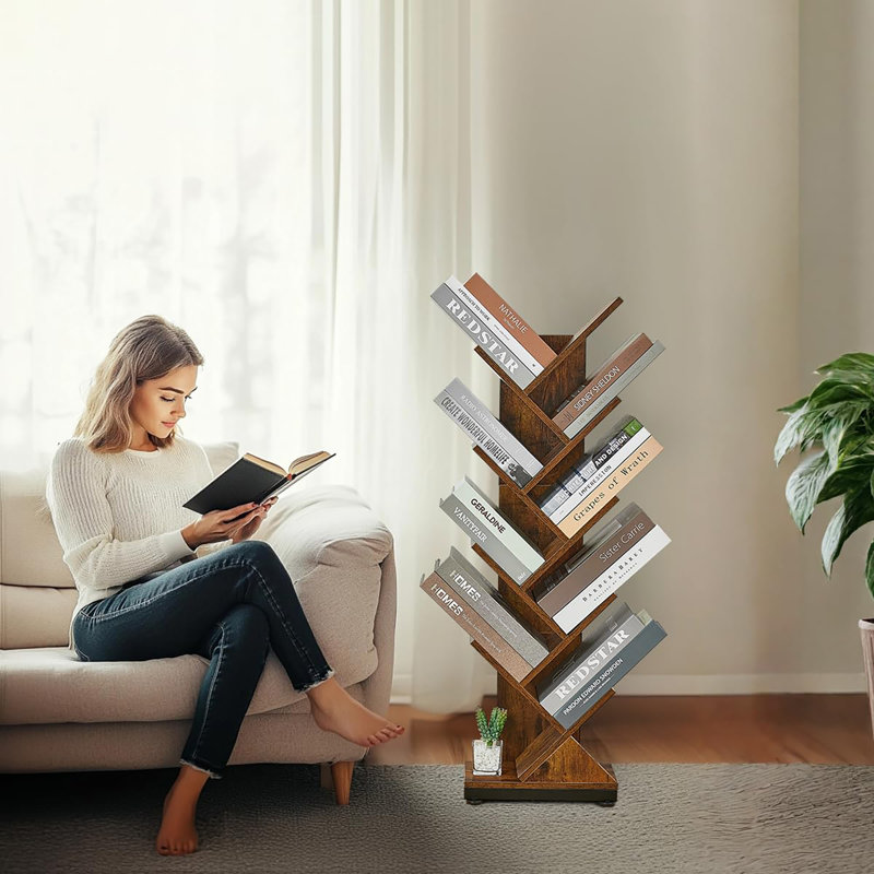 Bibliothèque à 9 niveaux, Brun