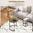 Nesting Tables Set of 3, Stackable Round Coffee Tables, Rustic Brown