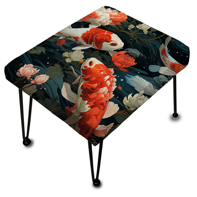 Koi Pond Reflections - Chinese Rectangle Ottoman