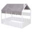 Montessori House Bed for Kids with Fence Railings and Starry Lights-520571312