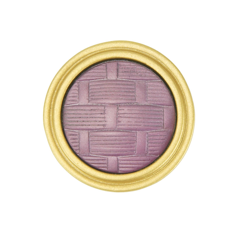 Spectra Weaves knob in chrome finish, Gold/Fuchsia Pink