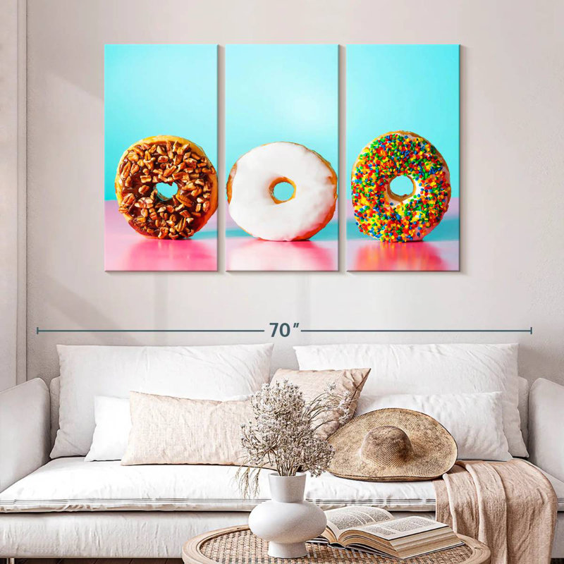 Donut Trio, H 32 po x l 50 po
