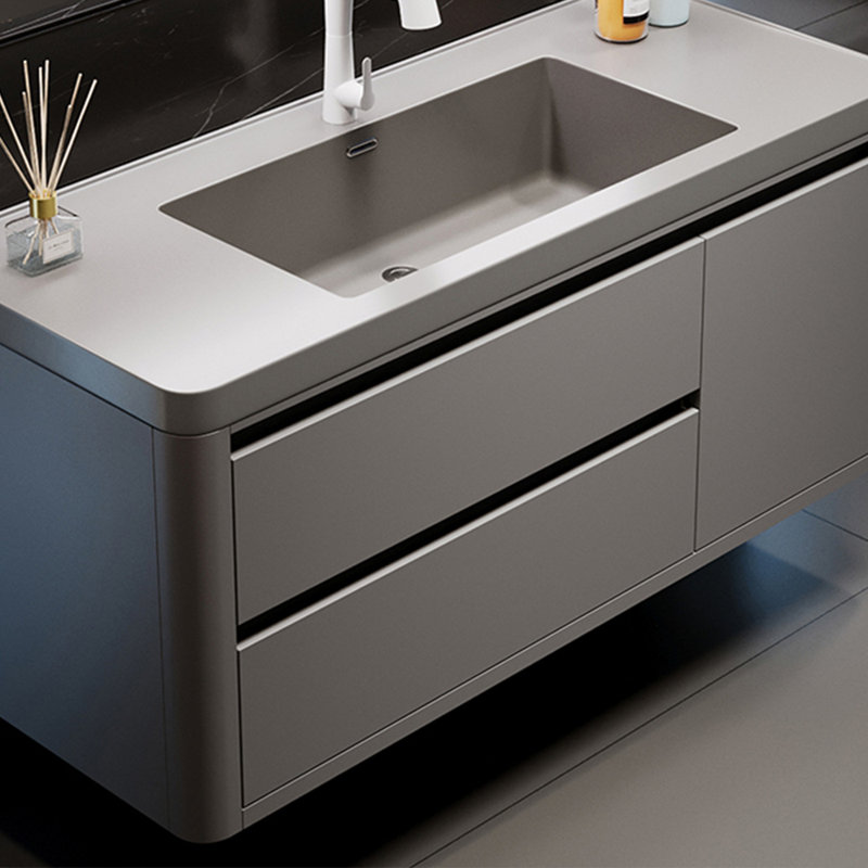 Simple and modern style bathroom cabinet, Dark Gray
