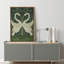 Art nouveau, cygnes symétriques, unique, chic, moderne, boho, style BCBG, impression sur toile encadrée-107118124-107118127