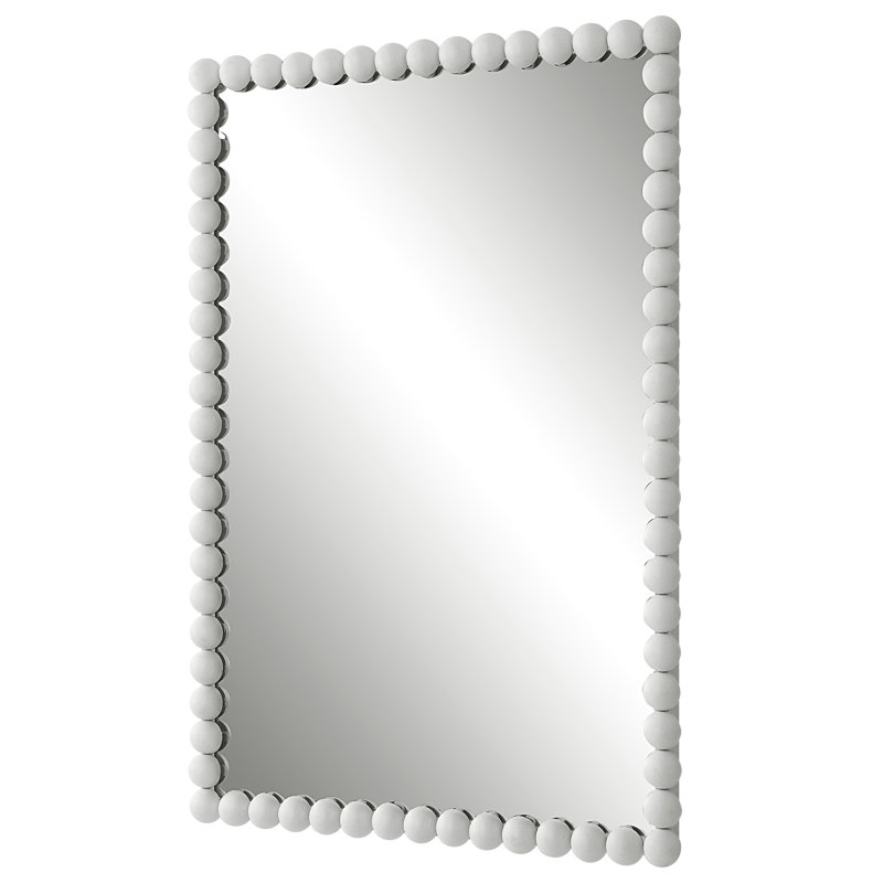 Miroir de salle de bain Sanne, Blanc mat, H 30 po x l 20,5 po
