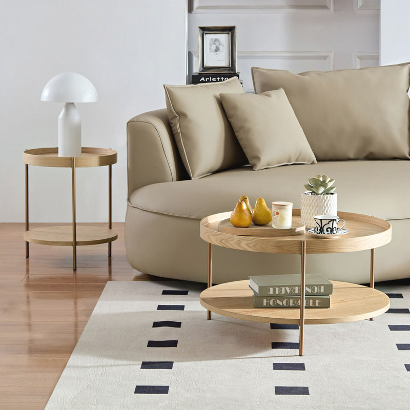 Table basse Tishay, Bois naturel