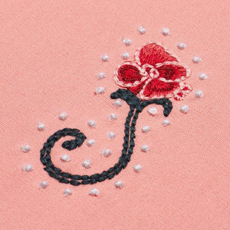Tissu de broderie Schumacher X, Rose
