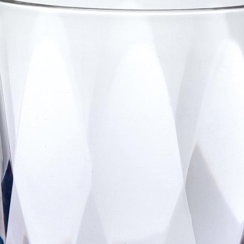 Ensemble de quatre verres à vin tout usage en verre géométrique transparent et arc-en-ciel