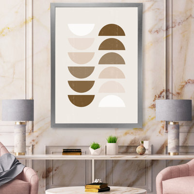 «Abstract Sun and Moon Geometrics in Terracotta II», impression sur toile