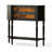 Black+Brown Solid Wood Console Table-320868303