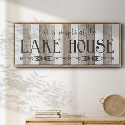 Simple at the Lake House- Framed Canvas