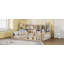 Structure de lit plateforme pleine grandeur en bois avec barrière de sécurité, tablettes de rangement latérales et étagère à livres, lit de plancher peu encombrant, naturel-33017209-33017210