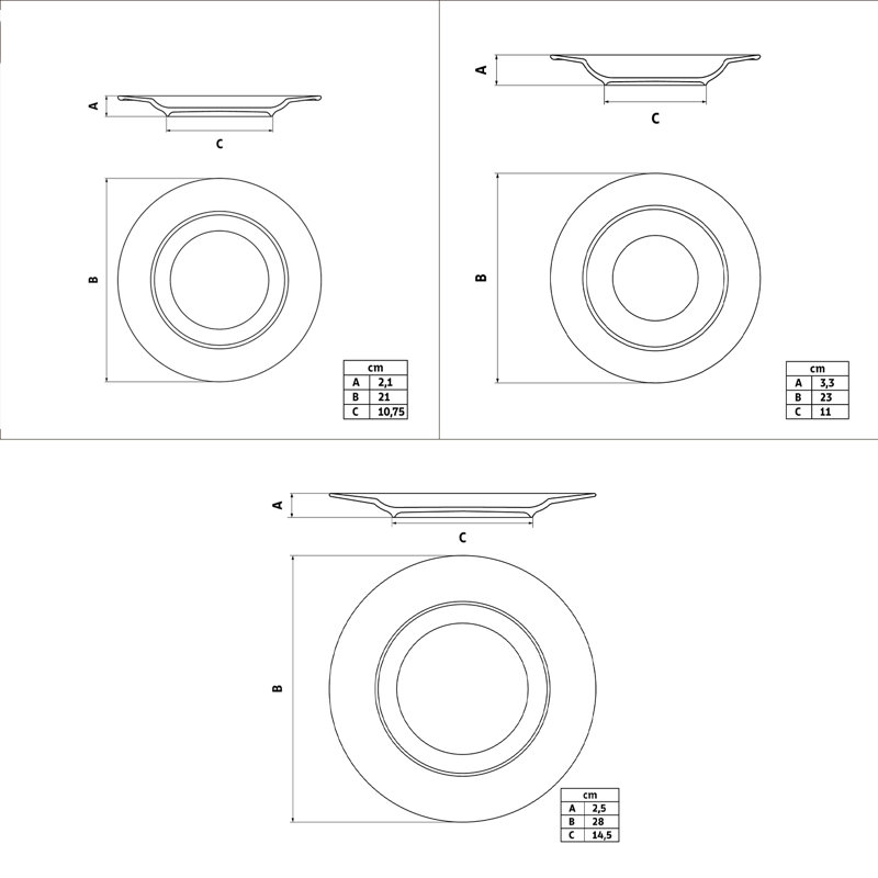 Abstratta Piece Porcelain China Dinnerware Set - Service for 4