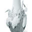 Silver/White 13.75" Porcelain Table Vase