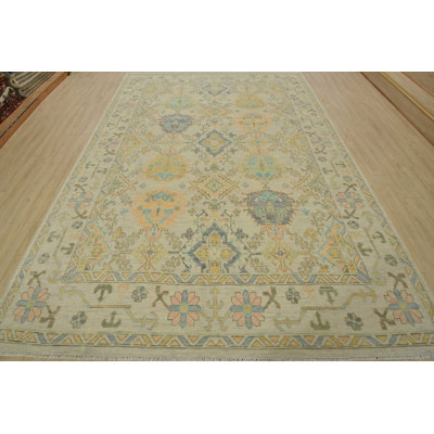 Anatolia Rug 9′ X 12’3” Gray Wool Modern Hand-Knotted Oriental Carpet
