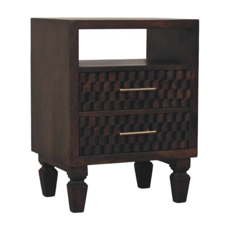 45cm W Solid Wood Bedside Table