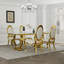 Ensemble de table de salle à manger de luxe 5 pièces avec 4 chaises en cuir-982980516-982980509-982980507