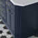 Palace 60 In. Double Sink White Quartz Countertop Vanity In Monarch Blue With Waterfall Faucets