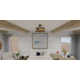 Ruvim 3 Light Rattan Semi Flush Mount