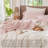 MooMee Sheet Set Extra Deep Pocket 100% Washed Cotton Linen Like Textured Lightweight Breathable-404490825-467547585