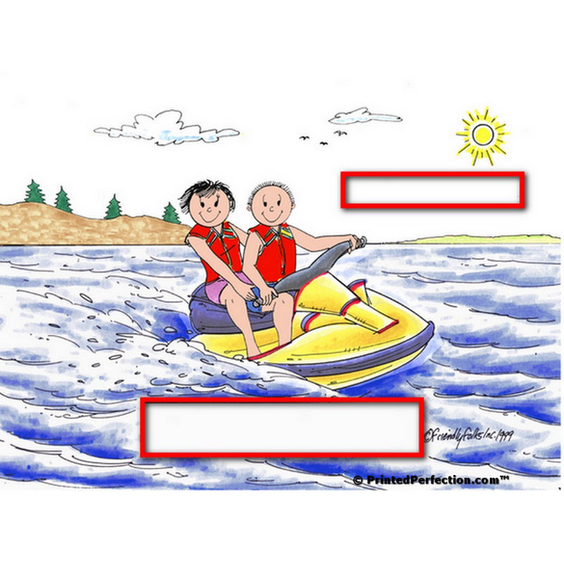 Porte-clés personnalisé en jet-ski