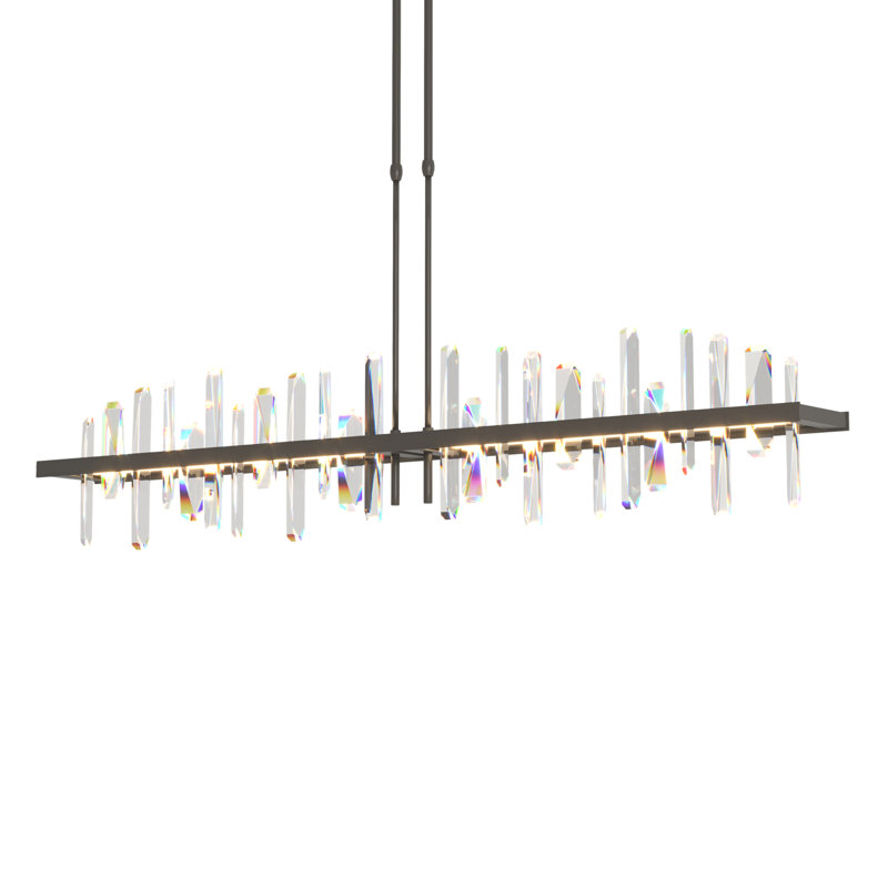 Solitude Kitchen Island Linear LED Pendant, Dark Smoke