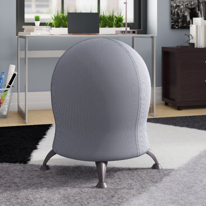 Safco Zenergy Sedia Con Palla Da Ginnastica - Anti-scoppio 17,5" - Base In Acciaio, Inclusa Pompa