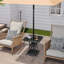 Damisha Cast Aluminum Square 21'' L x 21'' W Outdoor Bistro Table with Umbrella Hole