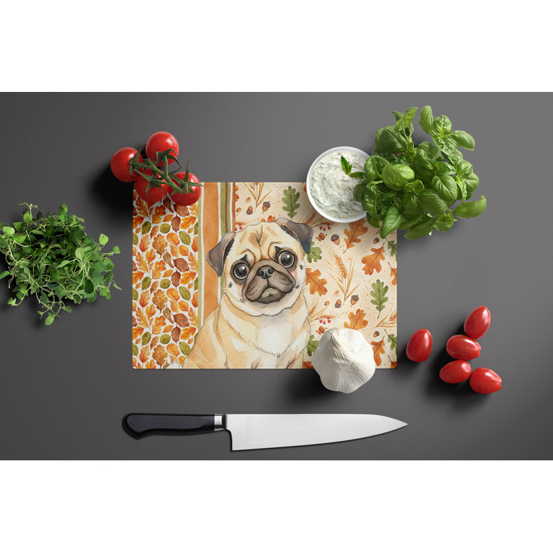 Planche à découper en verre Fawn Pug