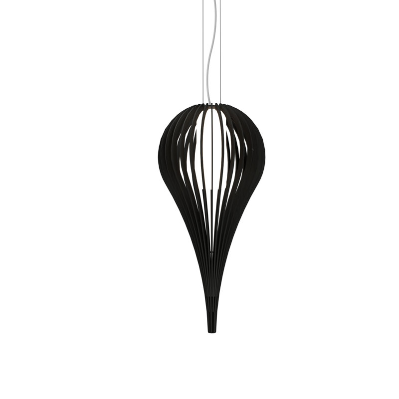 Cache 1 - Light Unique/Statement Pendant, 30.31" H x 14.96" W x 14.96" D, Charcoal