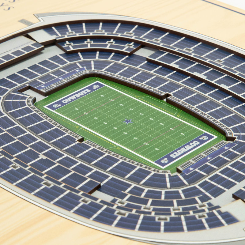 Art mural NFL 5 couches Stadiumview, Dallas Cowboys, Bleu sarcelle
