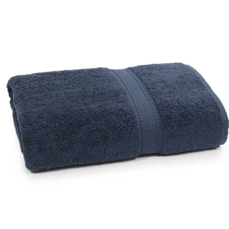 Serviette de bain en coton Sinemis, Bleu marine