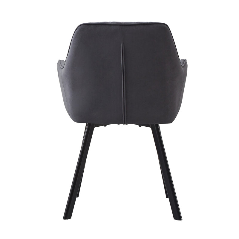 4 - Person Dining Set, 75cm H x 160cm W x 90cm D, Black, grey and natural, Natural/Gray/Black