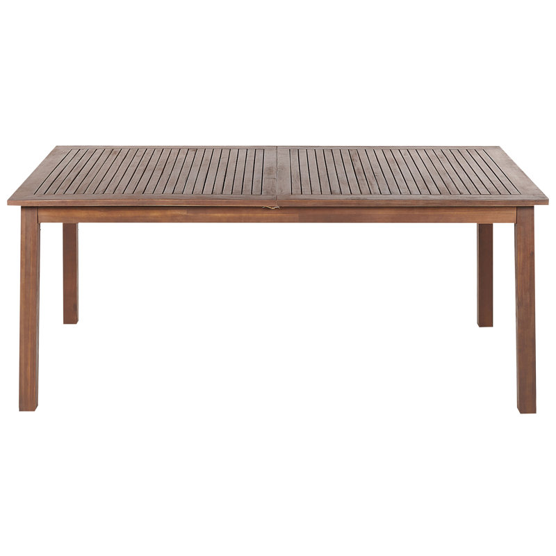 Akhil Rectangular Acacia Outdoor Dining Table With Umbrella Hole , 100cm cm W 240cm cm D