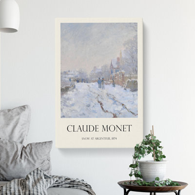 Snow at Argenteuil Print by Claude Monet - Wrapped Canvas