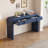 Modern Console Table With 2 Grooved Storage Drawers – Fluted Entryway Table With Rounded Silhouette