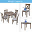 Ensemble de table de salle à manger 5 pièces en bois avec 4 chaises-773367150