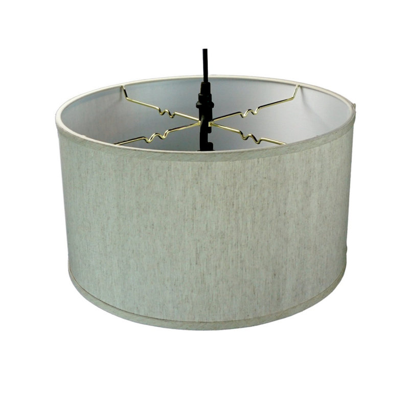 Abdul-Hannan 2 - Light Black Single Pendant, 10" H x 18" W x 18" D, Textured Oatmeal