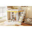 Lit mezzanine double avec escalier de rangement-254813003