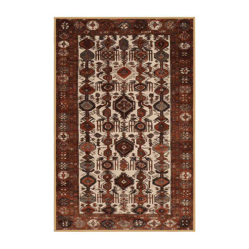 Tapis brun turc lavable à la machine