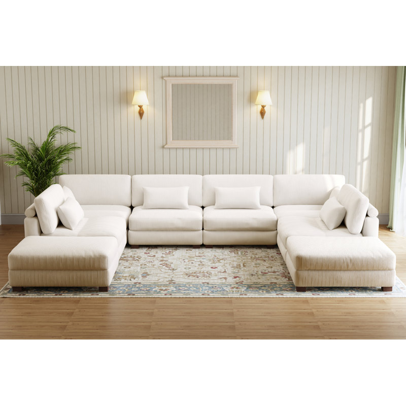 Maelina Modular Corner Sofa, Beige