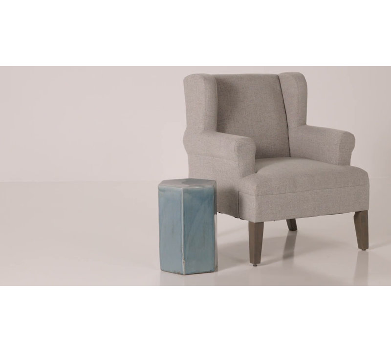 White Ceramic Hexagonal Side Table