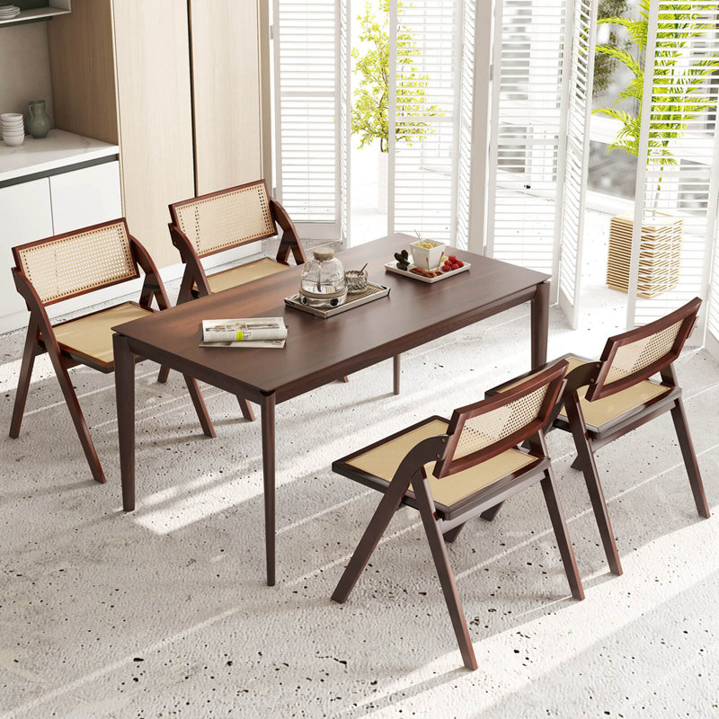 Ensemble de 4 chaises de salle à manger Bayou Breeze, Brun