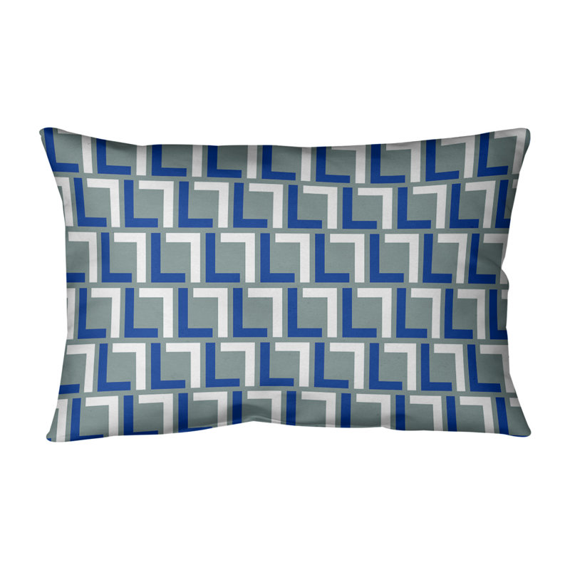 Housse de coussin rectangulaire Dallas Football Luxury, Bleu royal / blanc / argent vert, Polyester filé
