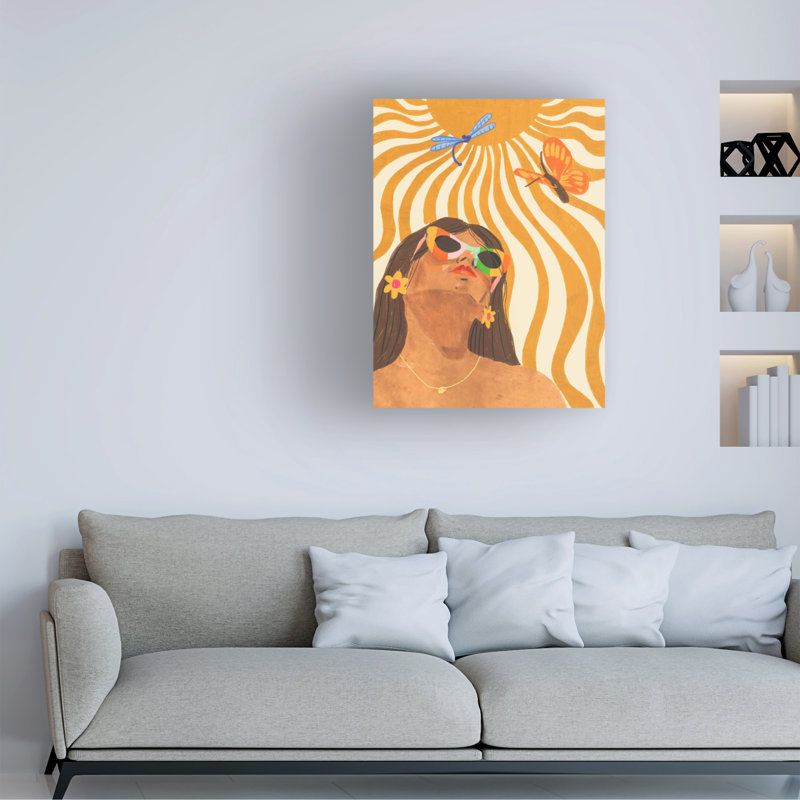 «Ensoleillé sur toile» par Gigi Rosado, H 19 po x l 14 po x P 2 po