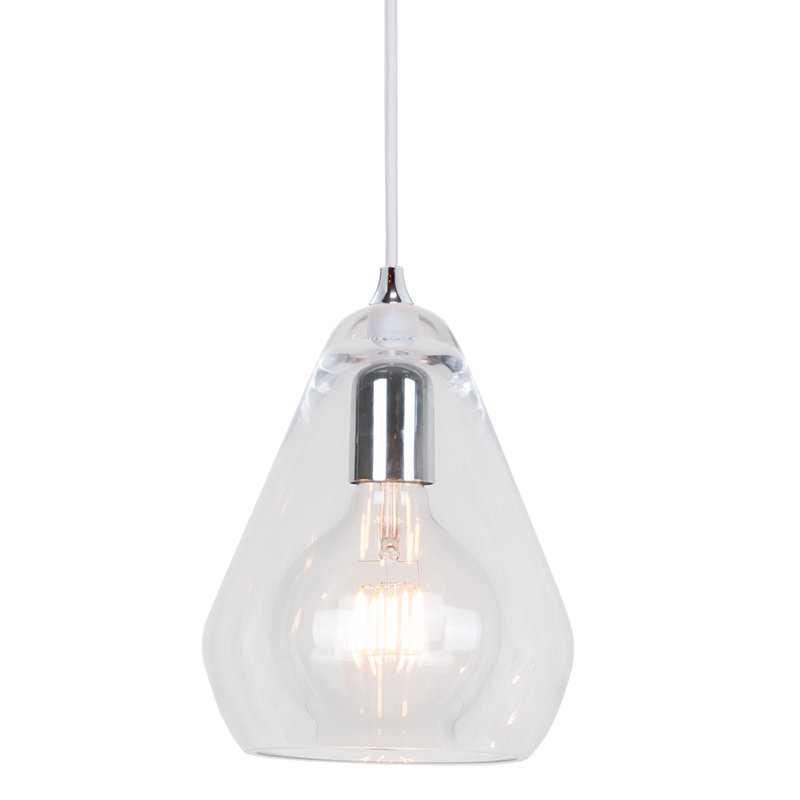 Core 1 - Light Pendant, 9.4" H x 5.9" W x 5.9" D, Clear
