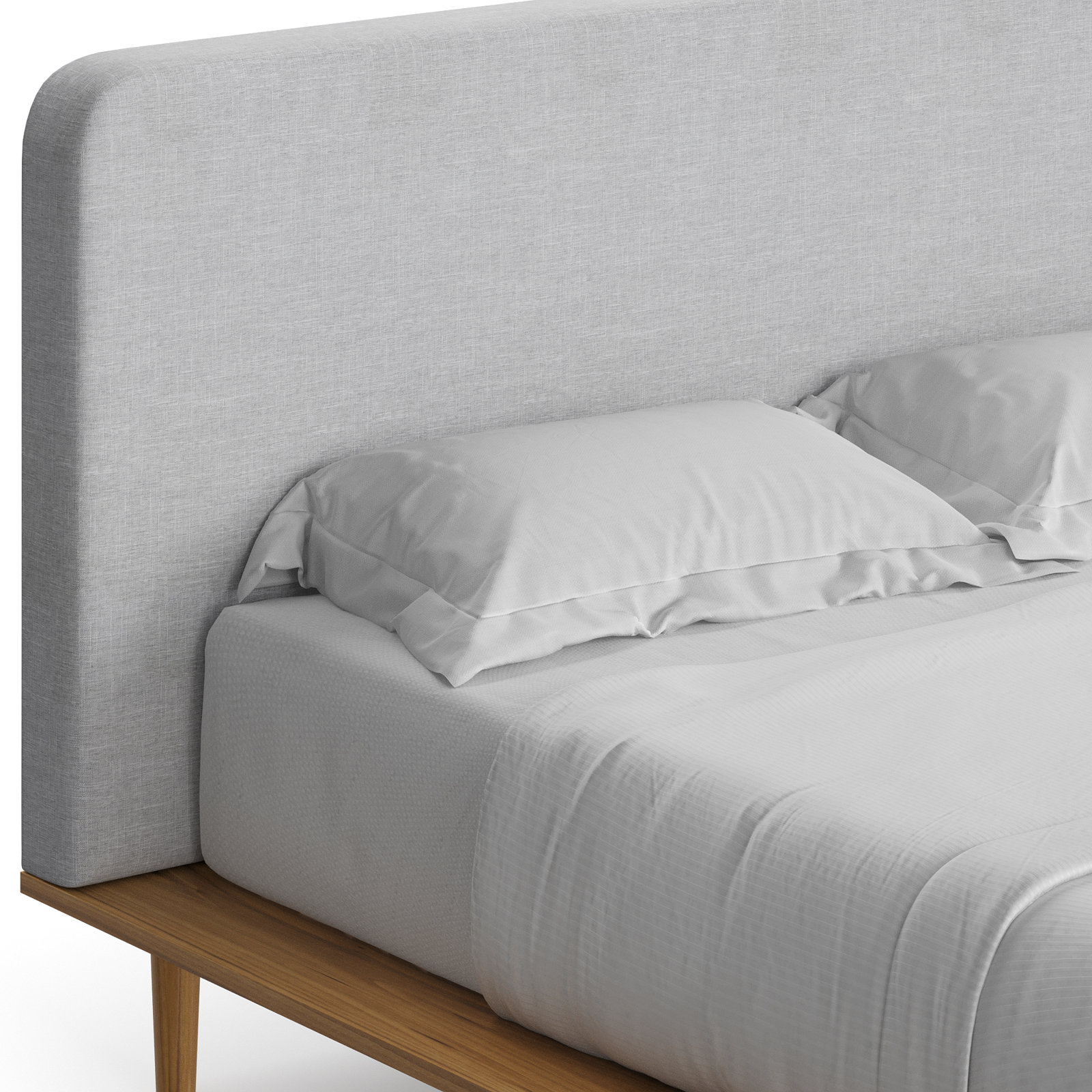 Alab Upholstered Bed, Queen, Natural