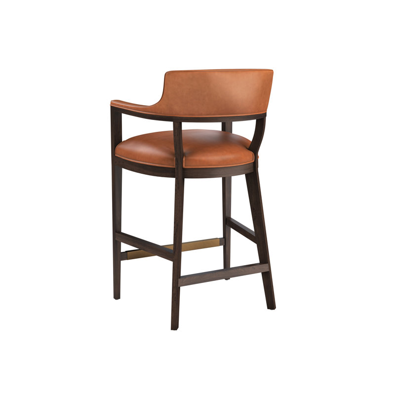 BRYLEA STOOL - BROWN - SHALIMAR TOBACCO LEATHER - Brown,  Bar Stool (30.50" Seat Height)